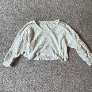 free people cream patterned sweater